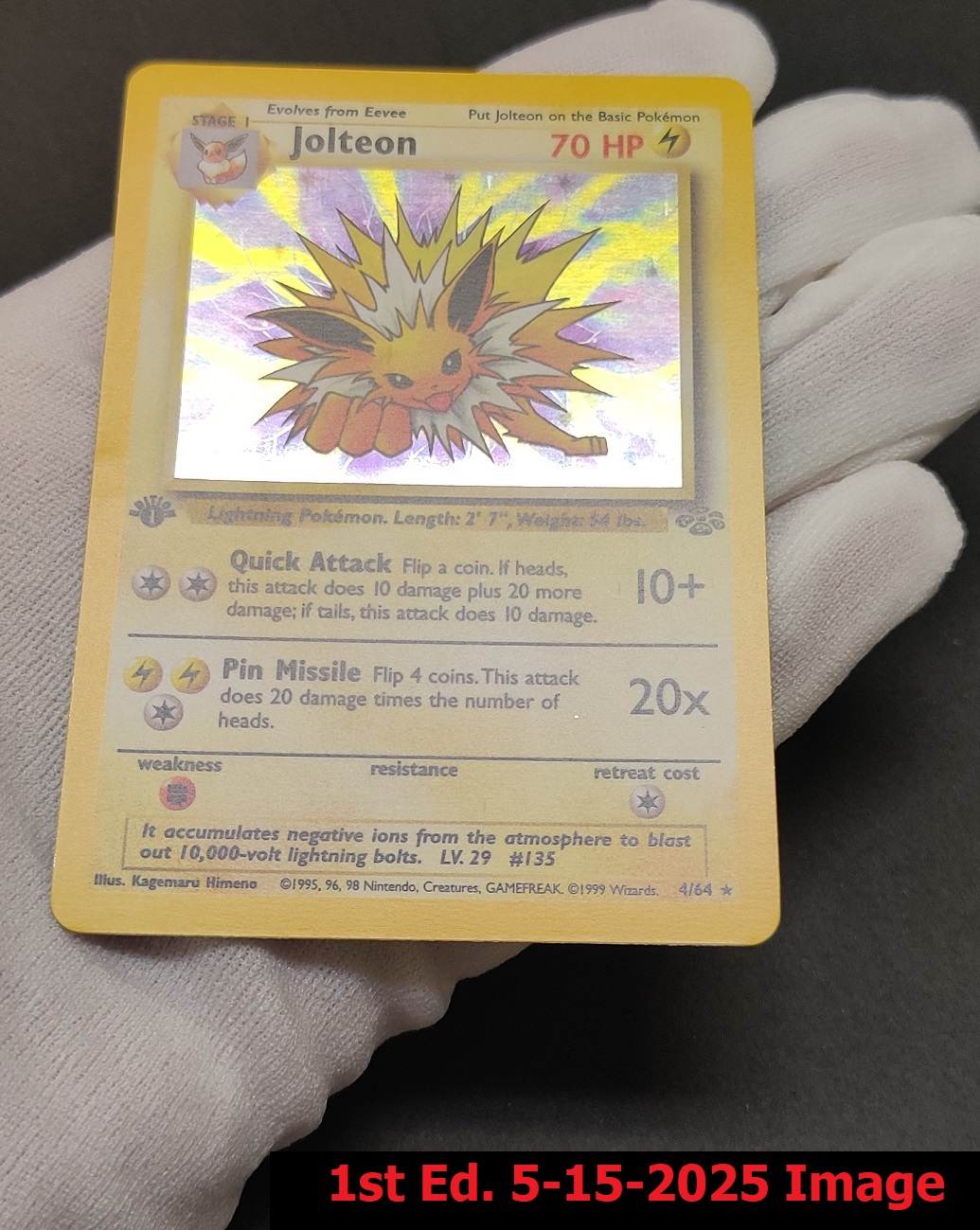 Jolteon - 4/64 - Holo Rare - 1st Edition